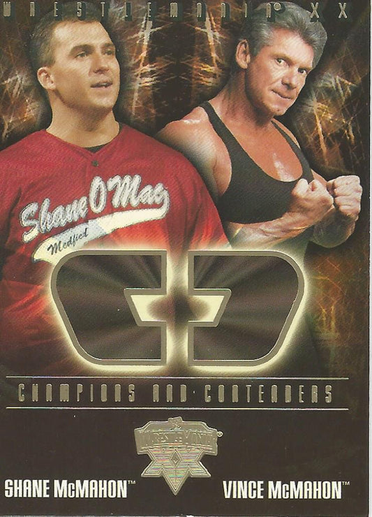 WWE Fleer Wrestlemania XX 2004 Shane McMahon vs Vince McMahon CC 11 of 17 trading card PW Catalog