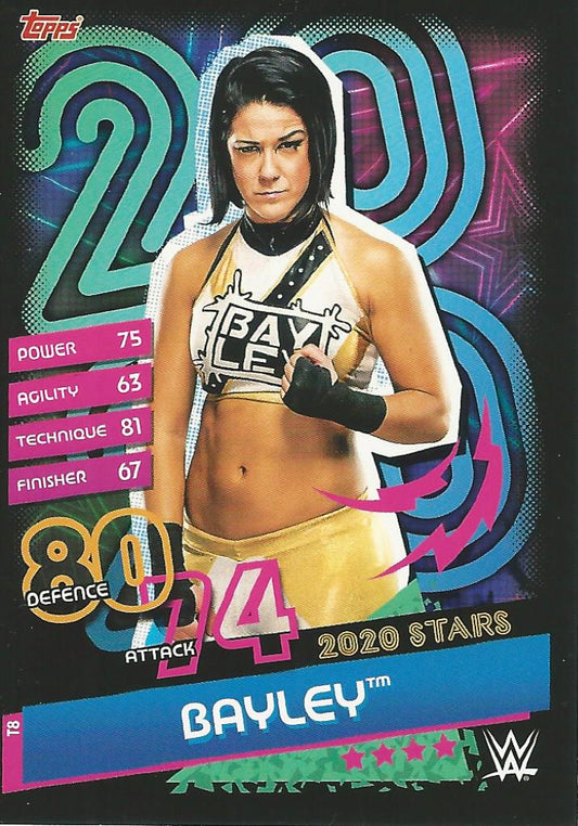 WWE Topps Slam Attax Reloaded 2020 Bayley T8 trading card PW Catalog