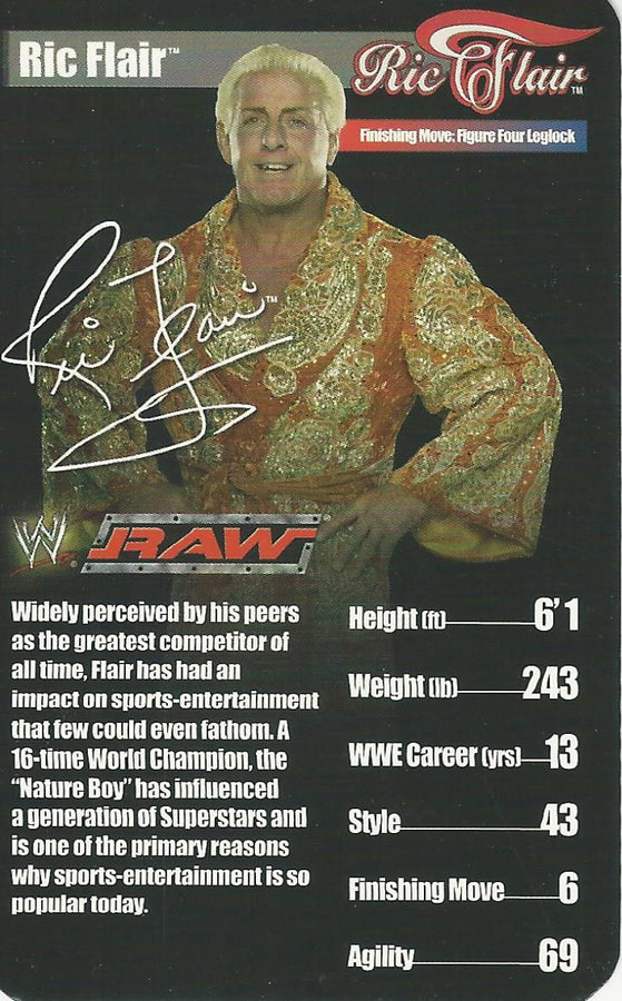 WWE Top Trumps Superstars 1 2005 Ric Flair trading card PW Catalog