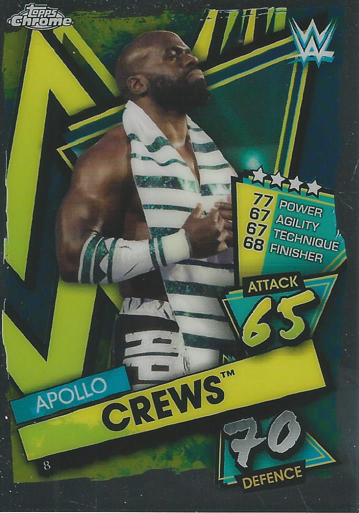 WWE Topps Slam Attax Chrome 2021 Apollo Crews #8