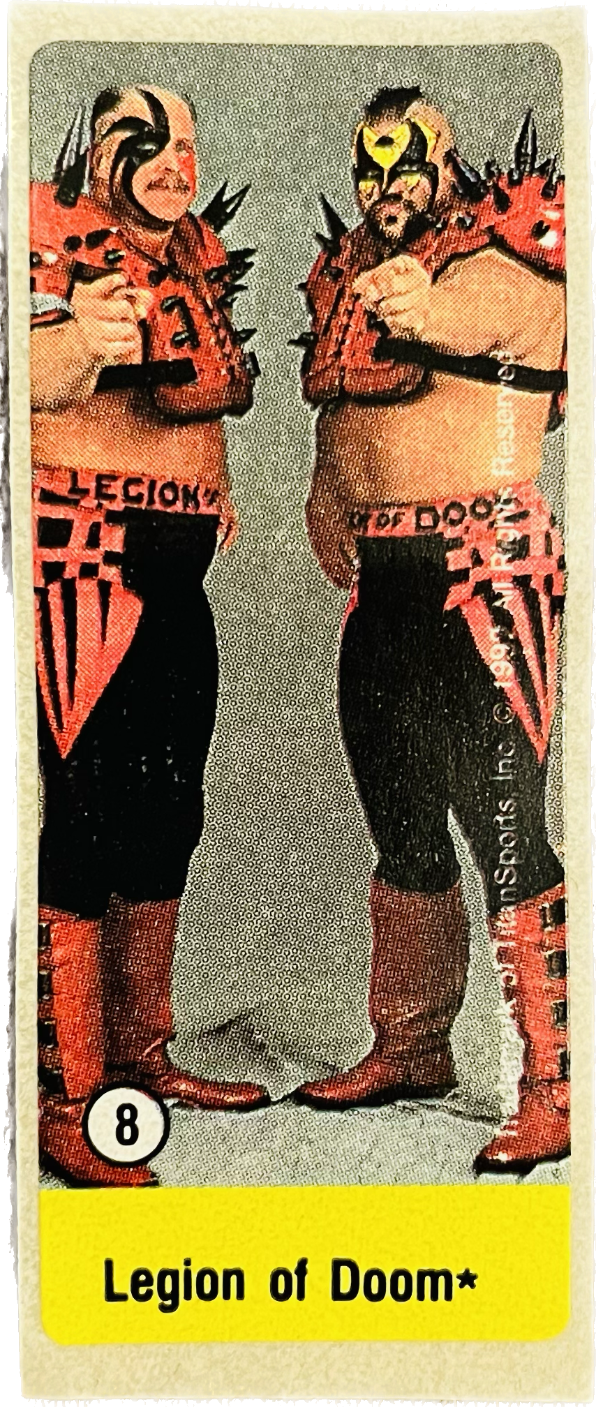 WWF Dunkin Bubble Gum Stickers (1992) No. 8 Legion of Doom PW Catalog