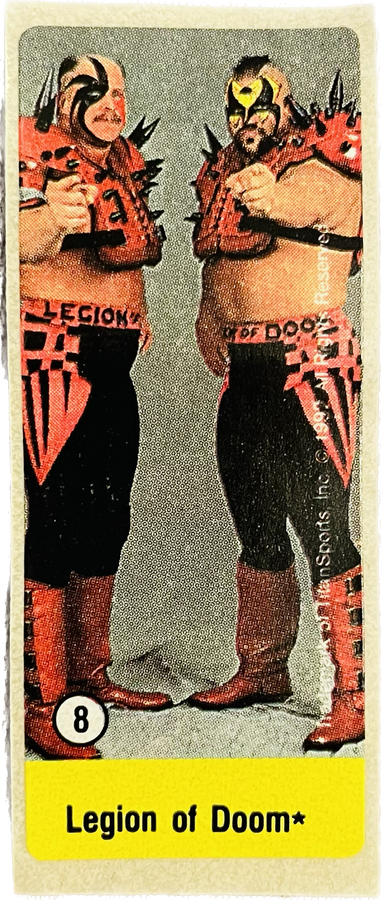 WWF Dunkin Bubble Gum Stickers (1992) No. 8 Legion of Doom PW Catalog
