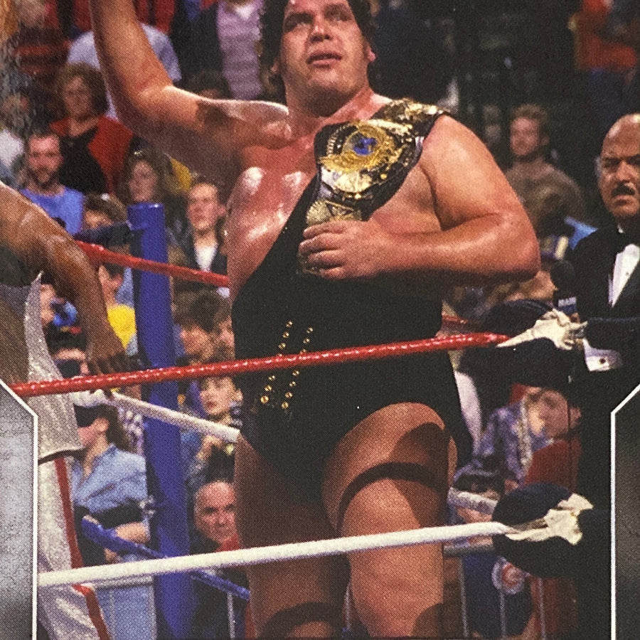 WWE – February 5, 1988 Andre the Giant Gifts “the Million Dollar Man” TED Dibiase the WWE Championship trading card PW Catalog