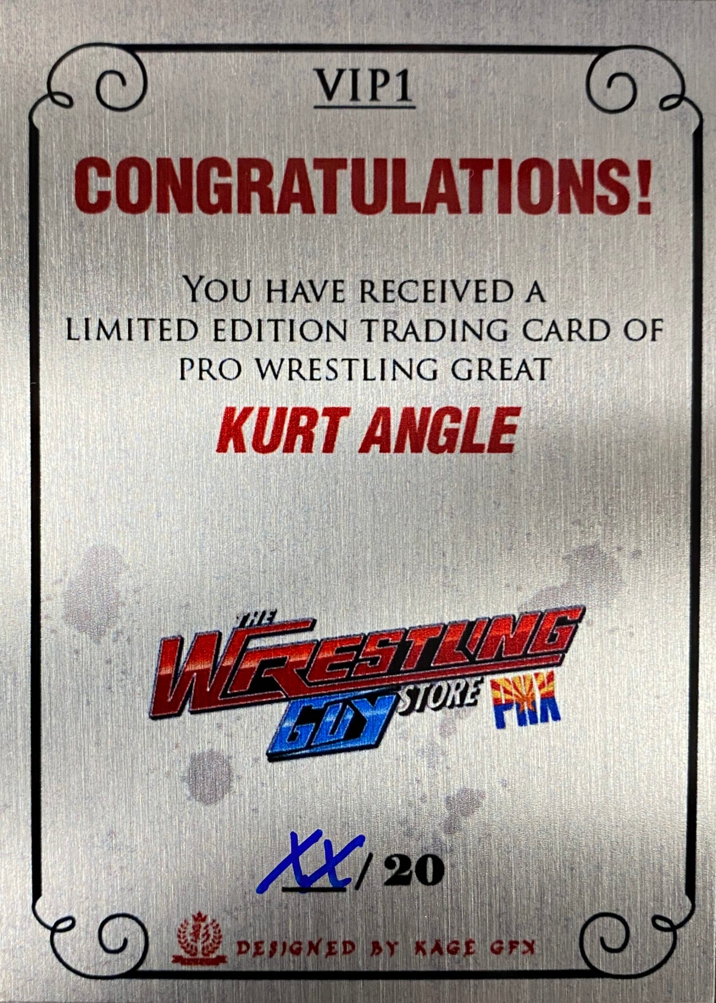 Kurt Angle trading card PW Catalog