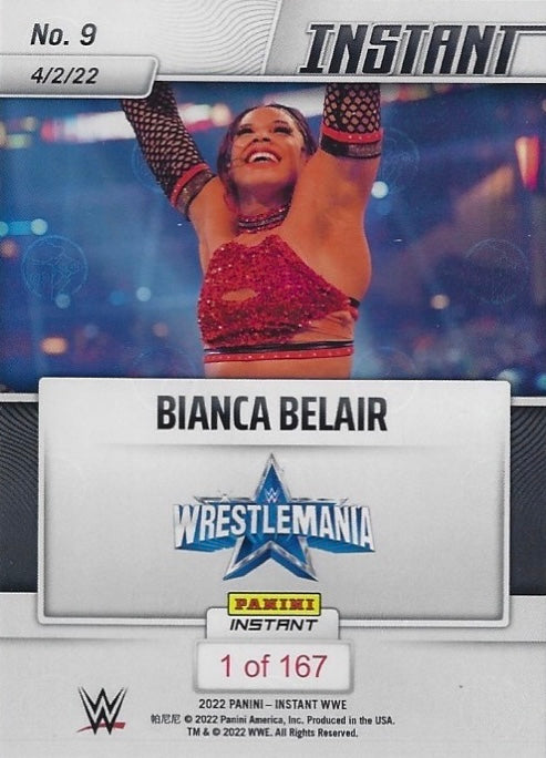 Bianca Belair – Belair Wins the RAW Women’s Championship trading card PW Catalog