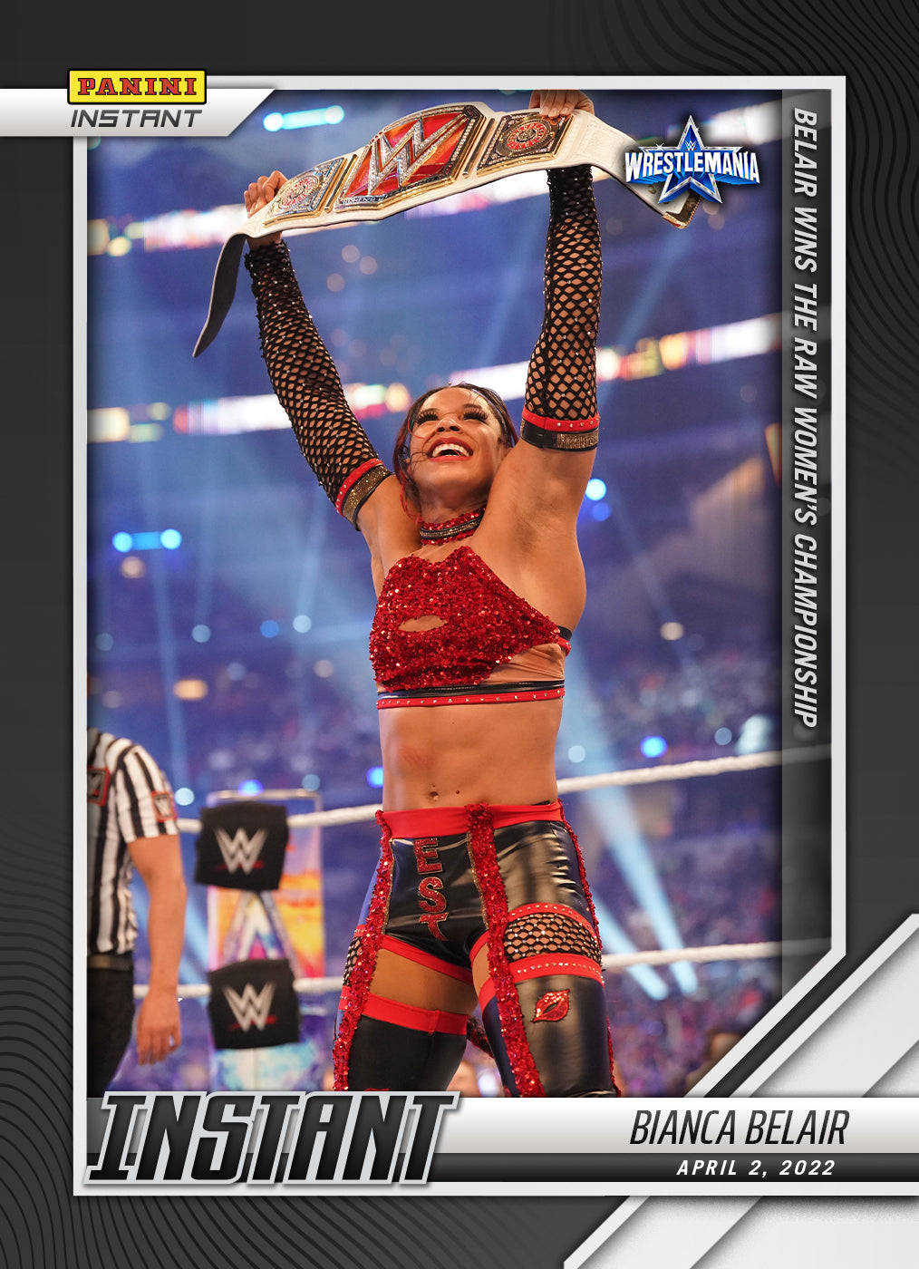 Bianca Belair – Belair Wins the RAW Women’s Championship trading card PW Catalog