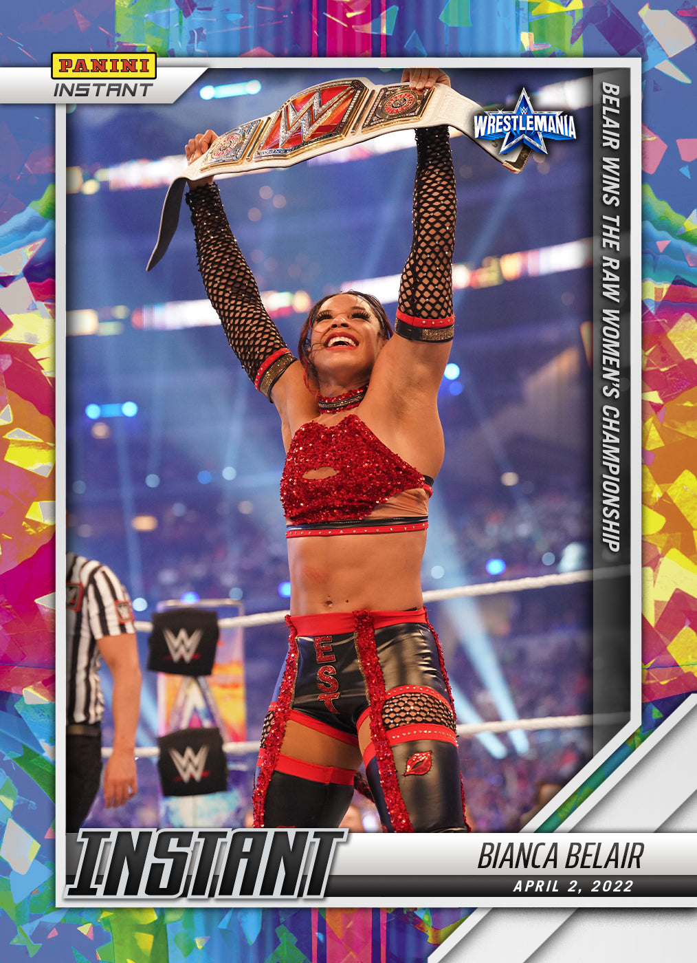 Bianca Belair – Belair Wins the RAW Women’s Championship trading card PW Catalog