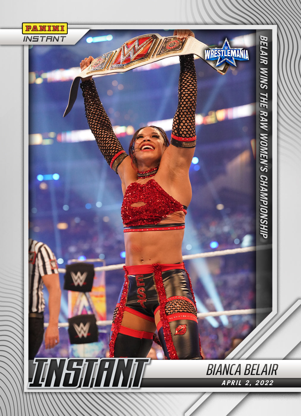 Bianca Belair – Belair Wins the RAW Women’s Championship trading card PW Catalog