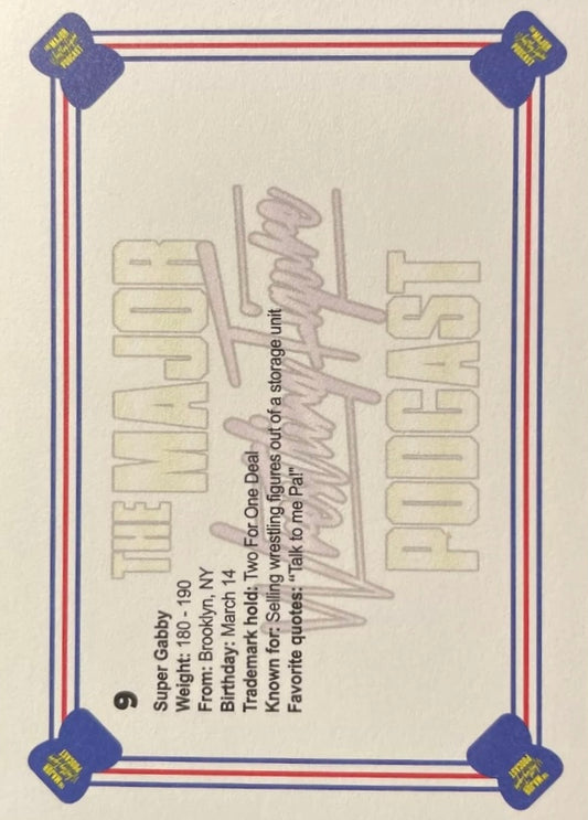 Super Gabby trading card PW Catalog