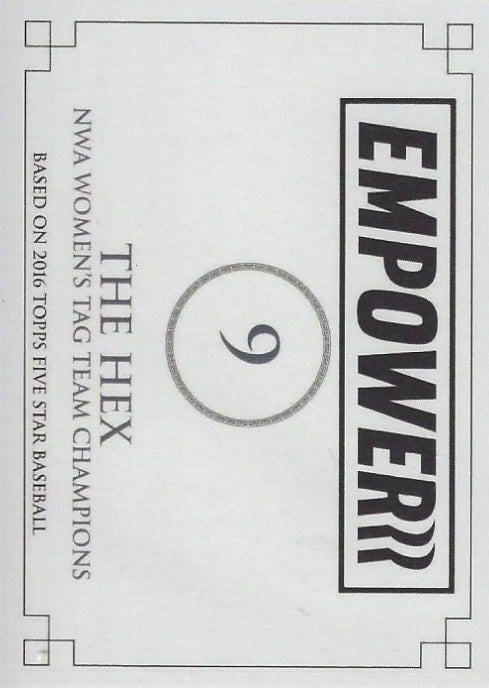 The HEX – NWA World Women’s TAG Team Champions trading card PW Catalog