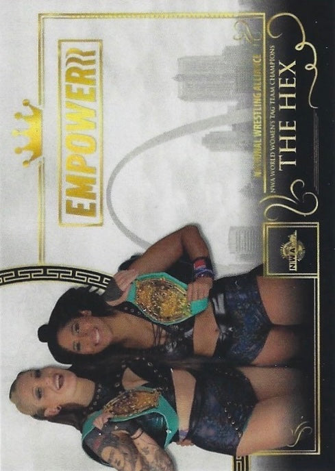 The HEX – NWA World Women’s TAG Team Champions trading card PW Catalog