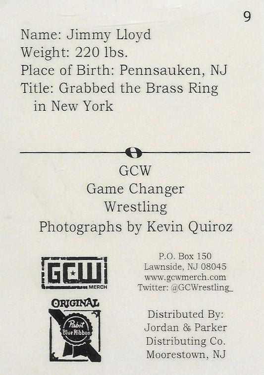 Jimmy Lloyd trading card PW Catalog