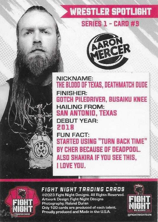 Caught in the ACT: Aaron Mercer trading card PWcatalog