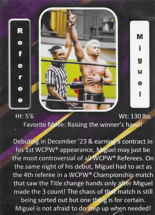 Referee Miguel trading card PW Catalog