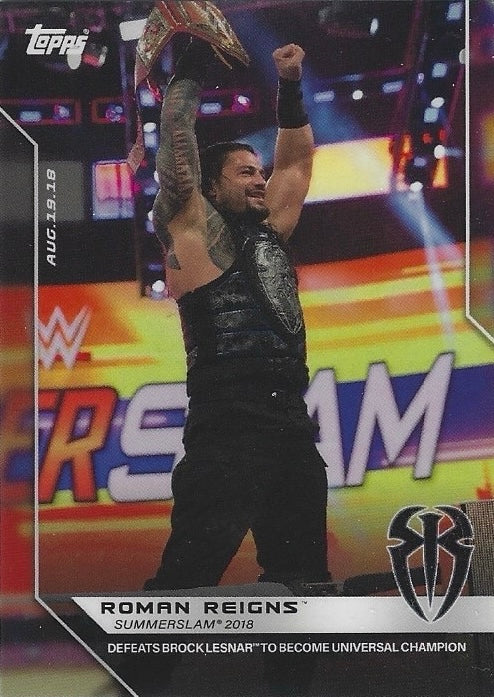 AUG.19.18 – Roman Reigns Summerslam 2018 – Defeats Brock Lesnar to Become Universal Champion