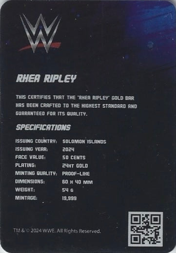 Rhea Ripley trading card PW Catalog