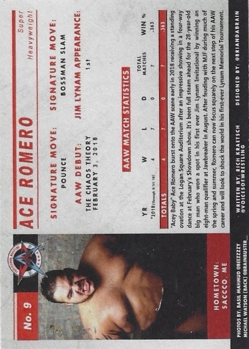 “Acey Baby” ACE Romero trading card PW Catalog