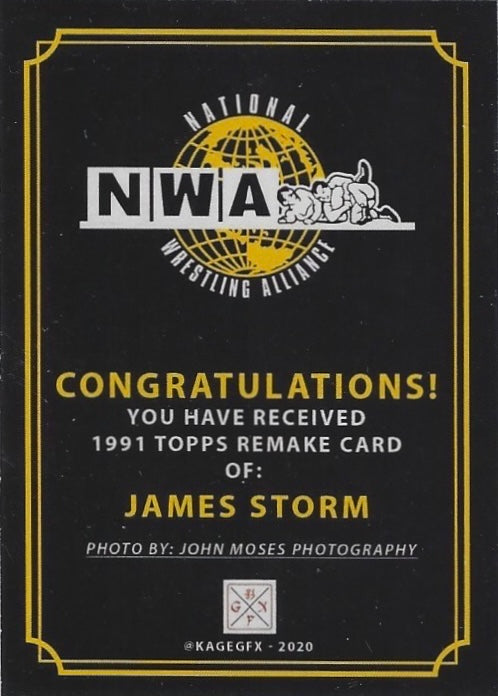 James Storm trading card PW Catalog