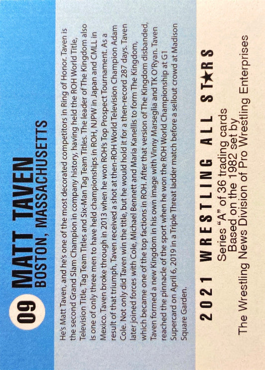 Matt Taven trading card PW Catalog