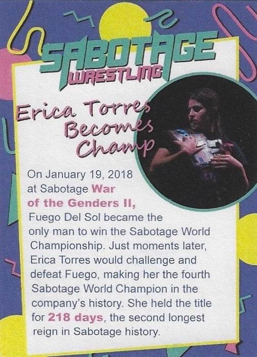 Defining Moments – Erica Torres Becomes Champ trading card PW Catalog