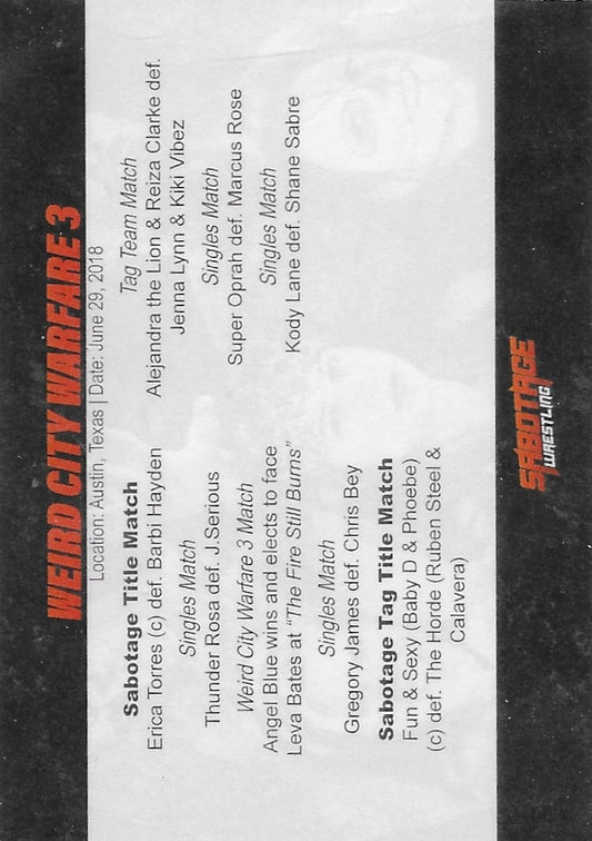 Weird City Warfare 3 trading card PW Catalog