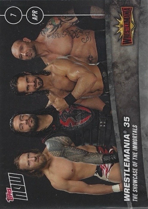 Wrestlemania 35 – the Showcase of the Immortals trading card PW Catalog