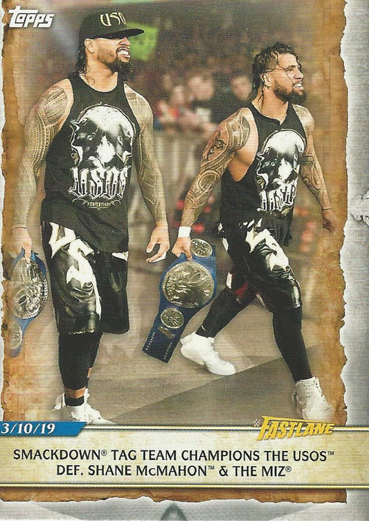 WWE Topps Road to Wrestlemania 2020 The Usos #90