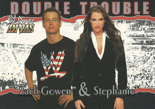 WWE Fleer Divine Divas 2003 Double Trouble Stephanie and Zack Gowen #90