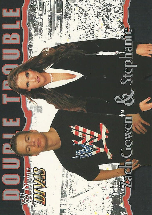 WWE Fleer Divine Divas 2003 Double Trouble Stephanie and Zack Gowen #90