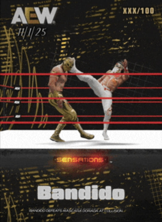 11/1/25 – Bandido – Bandido Defeats Máscara Dorada at Collision trading card PW Catalog
