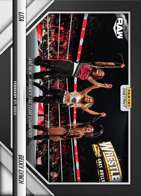 Lita / Becky Lynch – and NEW… Women’s TAG Team Champions trading card PW Catalog
