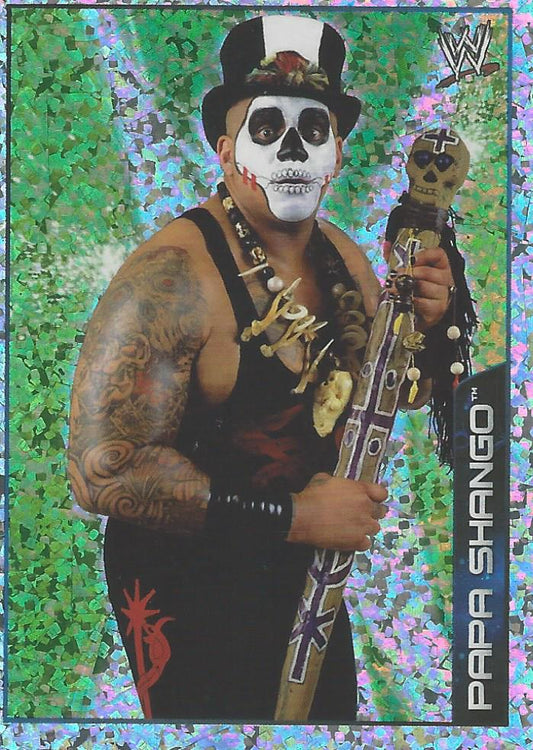 WWE Topps A-Z Sticker Collection 2014 Papa Shango Foil #91