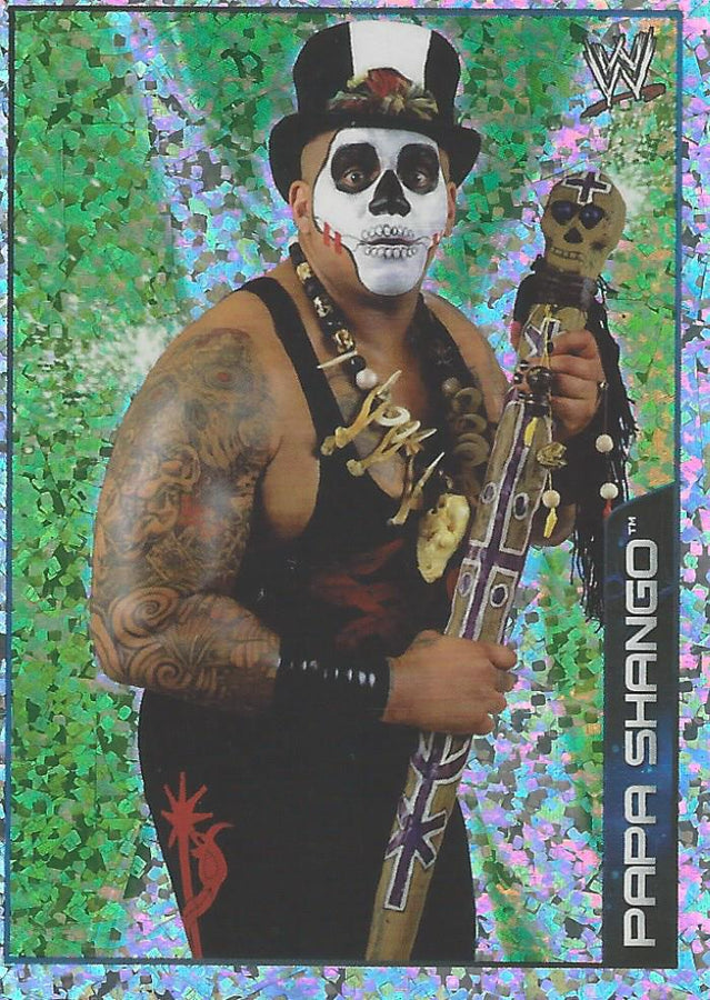 WWE Topps A-Z Sticker Collection 2014 Papa Shango Foil #91