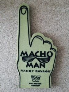 Macho Man Randy Savage foam finger 1991