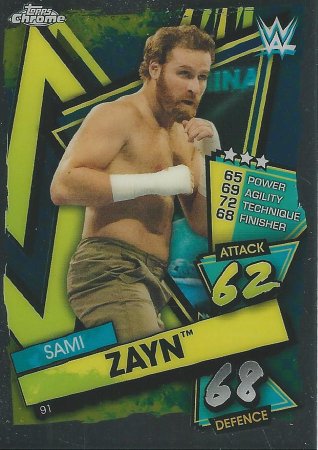 WWE Topps Slam Attax Chrome 2021 Sami Zayn #91