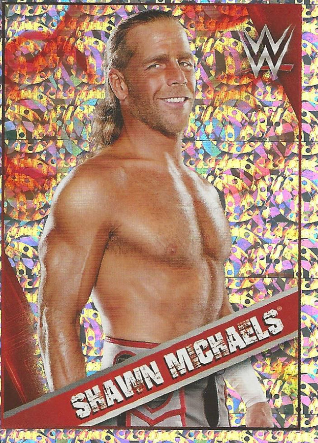 WWE Topps Then Now Forever 2016 Stickers Foil Shawn Michaels #91