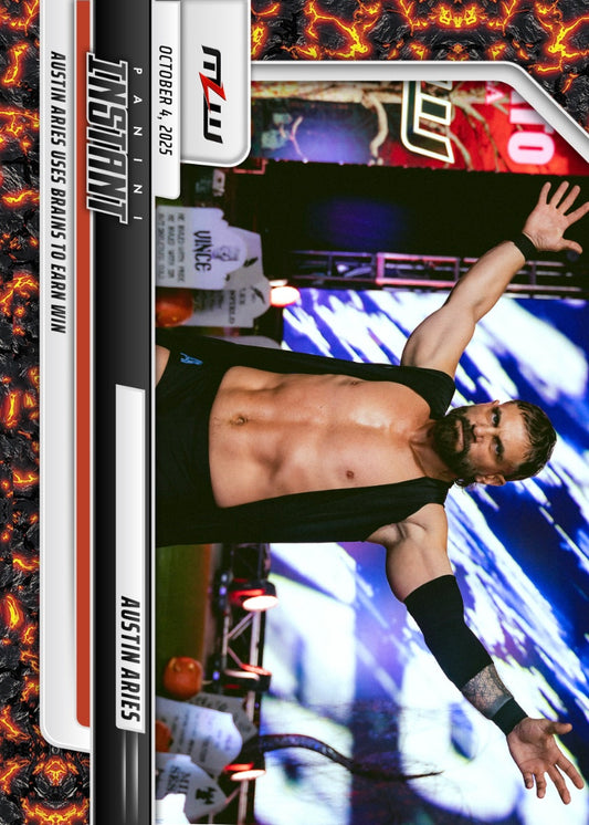 Austin Aries – Austin Aries Uses Brains to Earn Win trading card PW Catalog
