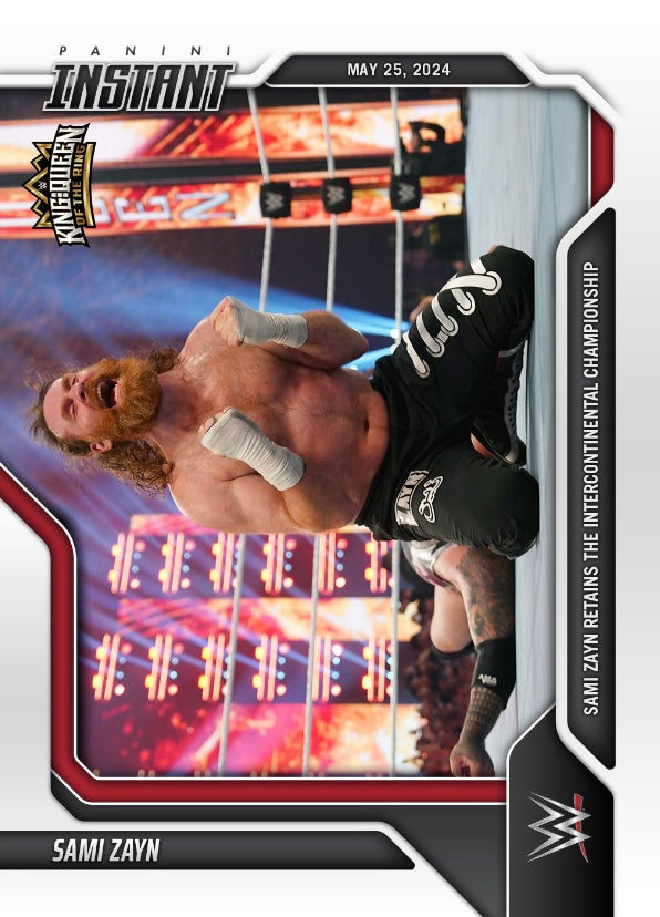 Sami Zayn – Sami Zayn Retains the Intercontinental Championship trading card PW Catalog
