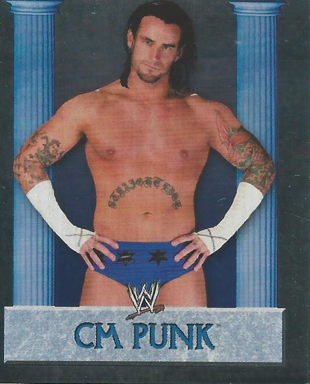 WWE Merlin Heros 2008 Stickers CM Punk Foil #92