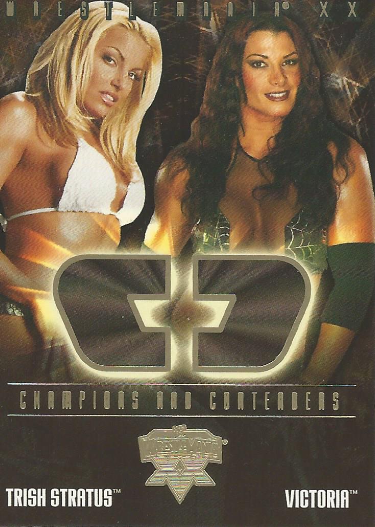 WWE Fleer Wrestlemania XX 2004 Trish vs Victoria CC 14 of 17