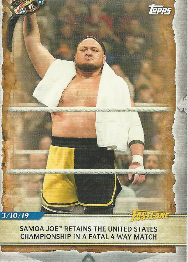WWE Topps Road to Wrestlemania 2020 Samoa Joe #92