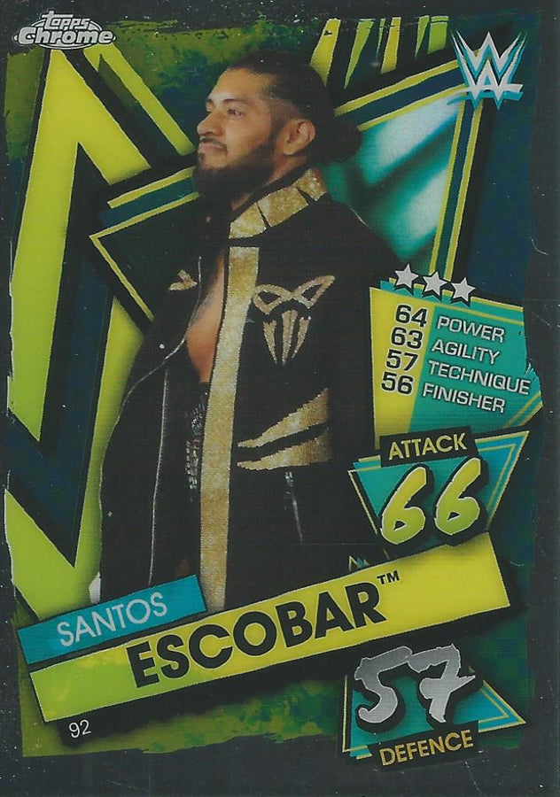 WWE Topps Slam Attax Chrome 2021 Santos Escobar #92