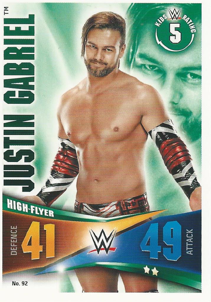 WWE Topps Slam Attax Rivals 2014 Justin Gabriel #92
