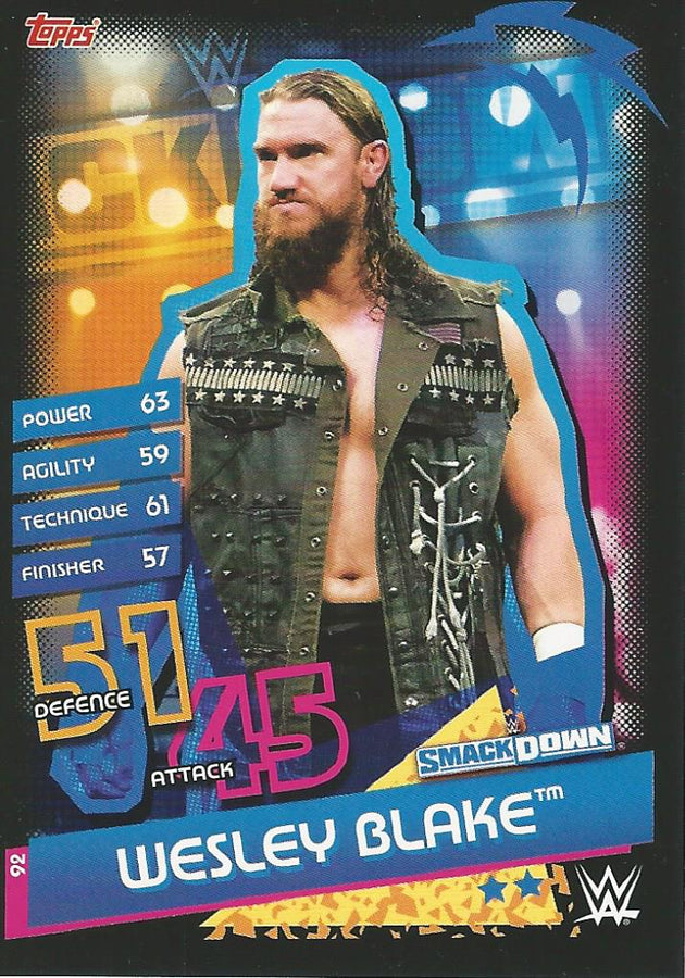 WWE Topps Slam Attax Reloaded 2020 Wesley Blake #92