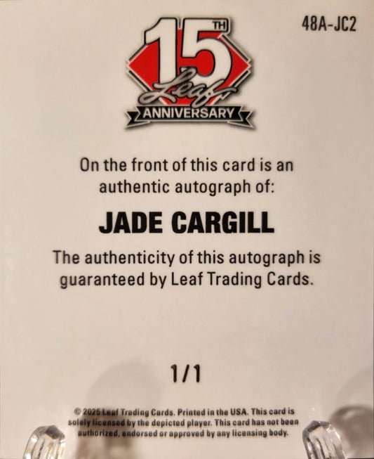 Jade Cargill trading card PW Catalog