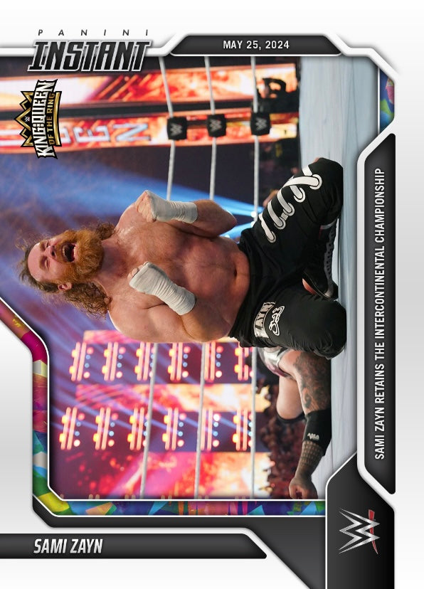 Sami Zayn – Sami Zayn Retains the Intercontinental Championship trading card PW Catalog