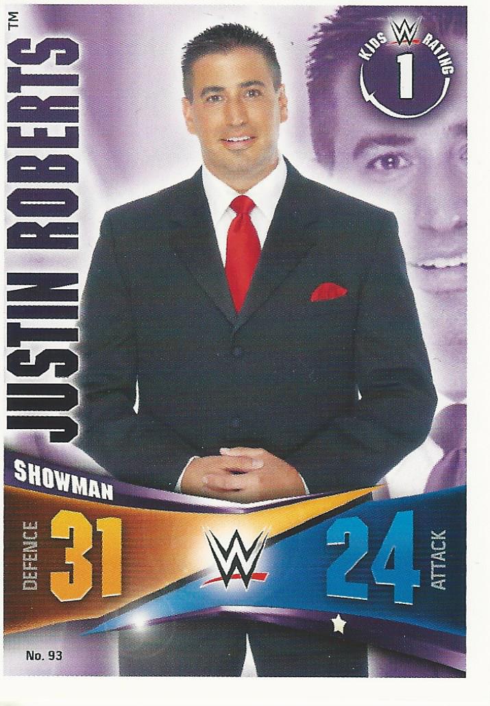 WWE Topps Slam Attax Rivals 2014 Justin Roberts #93
