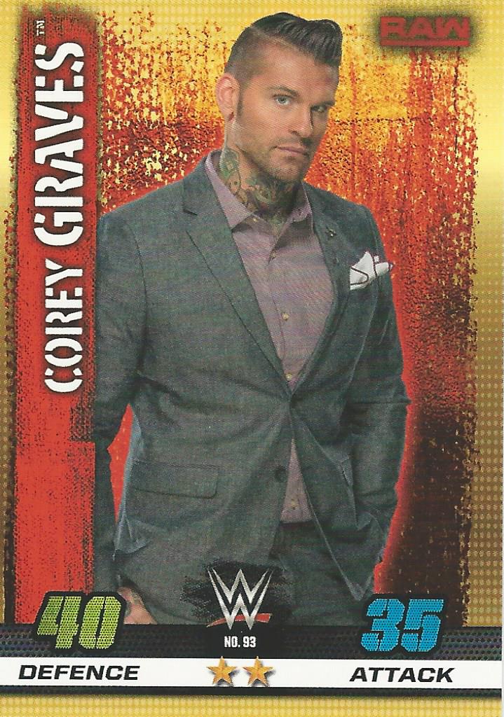 WWE Topps Slam Attax 10th Edition 2017 Corey Graves #93