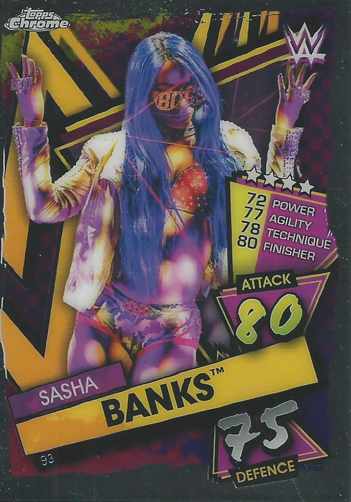WWE Topps Slam Attax Chrome 2021 Sasha Banks #93