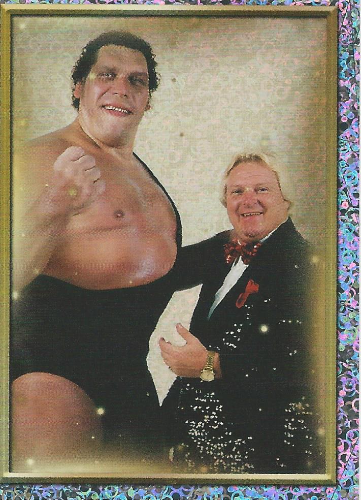 WWE Topps 2018 Stickers Andre the Giant and Bobby Heenan Foil #93